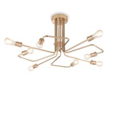 IDEAL LUX Κρεμαστό Φωτιστικό TRIUMPH 8xE27 Χρυσού Χρώματος – 160313