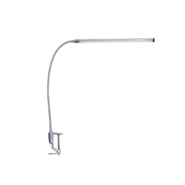 Φωτιστικό Γραφείου LED Αφής 5W με Σφιγκτήρα Λευκό-Ασημί Φυσικό Λευκό 4000K Dimmable ACA DECOR – 16055LEDNSC