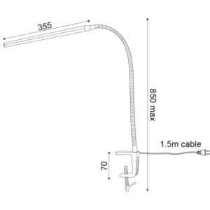 ACA DECOR  Φωτιστικό Γραφείου LED Αφής 5W με Σπιραλ & Σφιγκτήρα Χρυσό Φυσικό Λευκό 4000K Dimmable – 16055LEDGOC