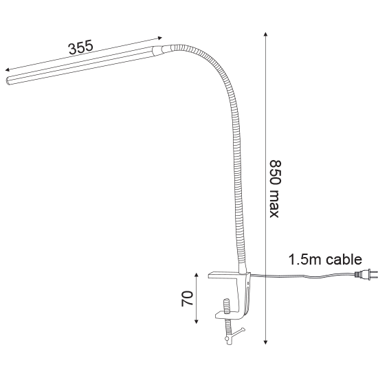 ACA DECOR  Φωτιστικό Γραφείου LED Αφής 5W με Σπιραλ & Σφιγκτήρα Χρυσό Φυσικό Λευκό 4000K Dimmable – 16055LEDGOC