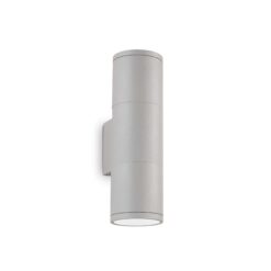 IDEAL LUX Απλίκα Τοίχου Βεράντας GUN 2xGU10 IP44 Γκρι Χρώματος – 163628