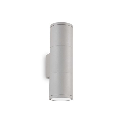IDEAL LUX Απλίκα Τοίχου Βεράντας GUN 2xGU10 IP44 Γκρι Χρώματος – 163628