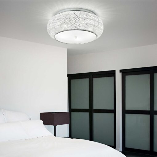 IDEAL LUX Φωτιστικό Οροφής PASHA 10xE14 Χρωμίου – 100746