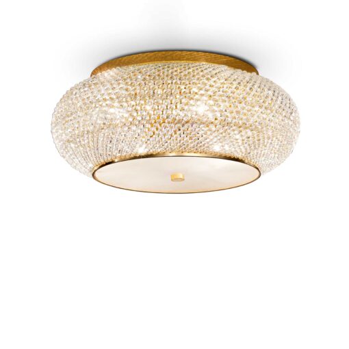 IDEAL LUX Φωτιστικό Οροφής PASHA 10xE14 Χρυσού Χρώματος – 100791