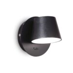 IDEAL LUX Απλίκα Τοίχου GIM LED 6W 3000K Μαύρου Χρώματος – 167121