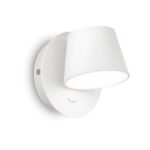IDEAL LUX Απλίκα Τοίχου GIM LED 6W 3000K Λευκού Χρώματος – 167152