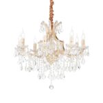 IDEAL LUX Κρεμαστό Φωτιστικό NAPOLEON 8xE14 Χρυσού Χρώματος – 167398
