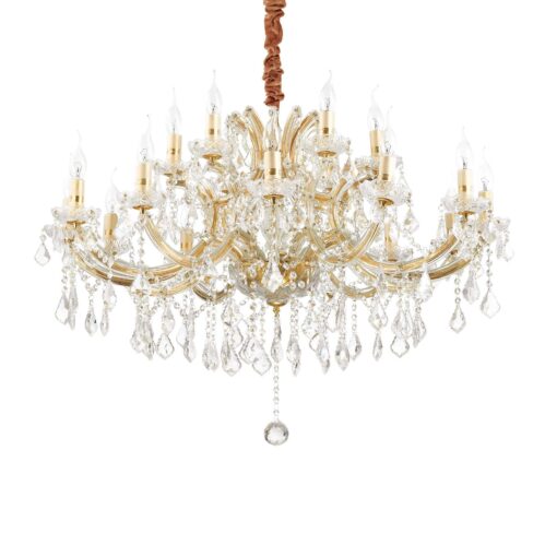 IDEAL LUX Κρεμαστό Φωτιστικό NAPOLEON 18xE14 Χρυσού Χρώματος – 167411