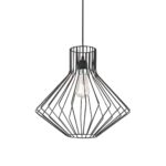 IDEAL LUX Κρεμαστό Φωτιστικό AMPOLLA-4 1xE27 Μαύρου Χρώματος – 167497