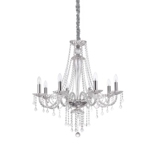 IDEAL LUX Κρεμαστό Φωτιστικό AMADEUS 8xE14 Κρύσταλλος – 168777