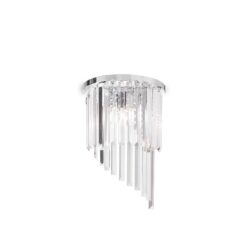 IDEAL LUX Απλίκα Τοίχου CARLTON 3xE14 Χρωμίου – 168913