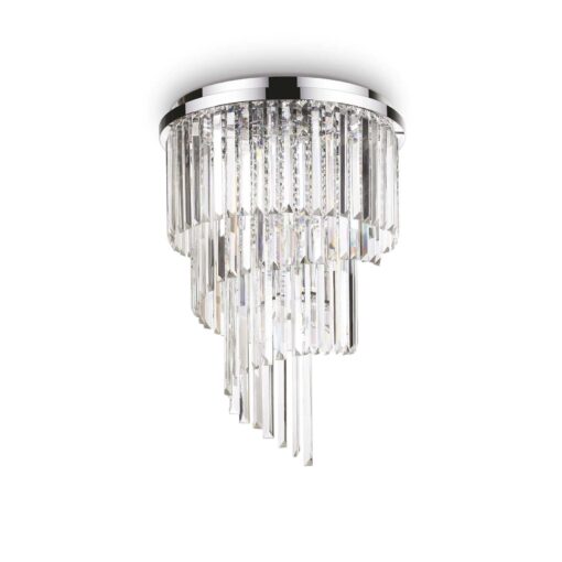 IDEAL LUX Φωτιστικό Οροφής CARLTON 12xE14 Χρωμίου – 168937