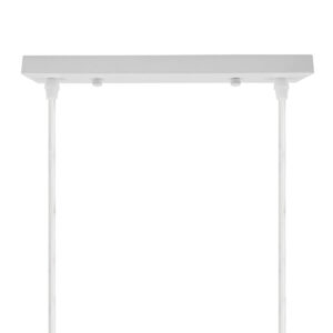 DIY Ροζέτα Φωτιστικού Λευκή Ορθογώνια 300x50mm με 2 Τρύπες GloboStar 90821