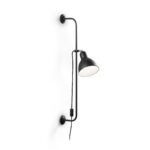 IDEAL LUX Φωτιστικό Τοίχου SHOWER 1xE27 Μαύρου Χρώματος – 179643