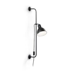 IDEAL LUX Φωτιστικό Τοίχου SHOWER 1xE27 Μαύρου Χρώματος – 179643