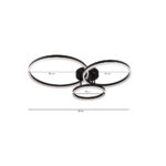 InLight Φωτιστικό οροφής LED 75W 3CCT (by switch on base) 6094-A-Black