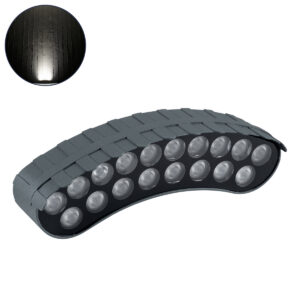 GloboStar® TREELIGHT-KINA 90685 Κυρτή Μπάρα Φωτισμού Wall Washer με Αντιθαμβωτική Γρίλια Ειδική για Φυτά – Δέντρα LED 18W 1710lm 30° DC 24V Αδιάβροχο IP65 Μ25 x Π6.5 x Υ6cm Φυσικό Λευκό 4500K – Γκρι Ανθρακί – 3 Years Warranty