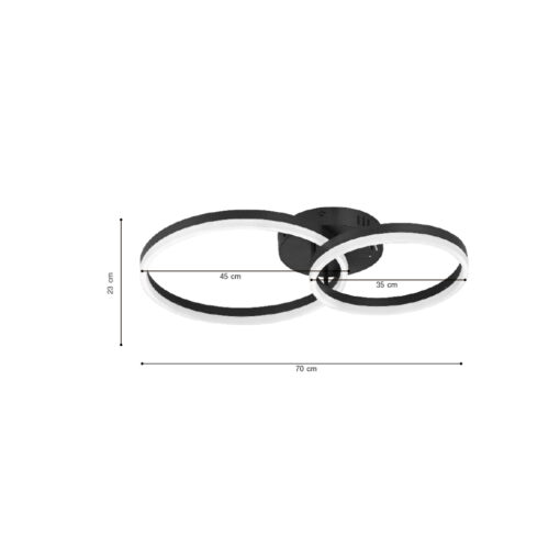 InLight Φωτιστικό  οροφής LED 45W 3CCT (by switch on base) 6094-B-Silver