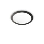 IDEAL LUX Χωνευτό Φωτιστικό Οροφής GAME ROUND LED 11W 3000K IP40 Μαύρου Χρώματος – 192338