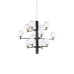 IDEAL LUX Κρεμαστό Φωτιστικό COPERNICO 12xG9 Μαύρου Χρώματος – 197319