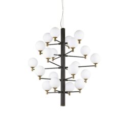 IDEAL LUX Κρεμαστό Φωτιστικό COPERNICO 20xG9 Μαύρου Χρώματος – 197333