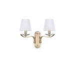 IDEAL LUX Επιτοίχιο Φωτιστικό PEGASO 2xE14 Χρυσού Χρώματος – 197708