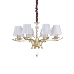 IDEAL LUX Κρεμαστό Φωτιστικό PEGASO 8xE14 Χρυσού Χρώματος – 197739