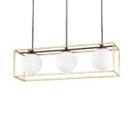 IDEAL LUX Κρεμαστό Φωτιστικό Οροφής LINGOTTO 3xE14 Μαύρου Χρυσού Χρώματος – 198125