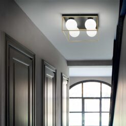 IDEAL LUX Φωτιστικό Οροφής LINGOTTO Μαύρου Χρώματος – 327860