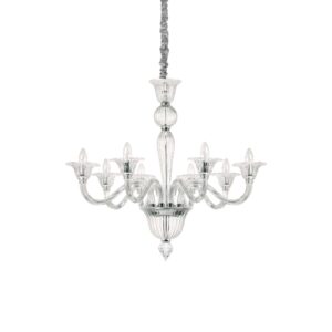 IDEAL LUX Κρεμαστό Φωτιστικό BRIGITTA 8xE14 Διάφανο – 199382