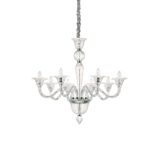 IDEAL LUX Κρεμαστό Φωτιστικό BRIGITTA 8xE14 Διάφανο – 199382