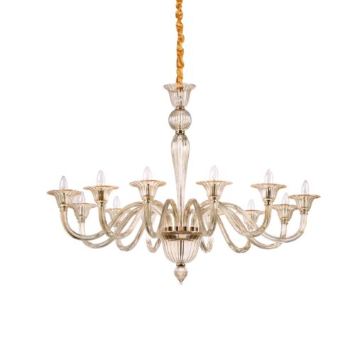 IDEAL LUX Κρεμαστό Φωτιστικό BRIGITTA 12xE14 Χρώματος Κεχριμπάρι – 199405