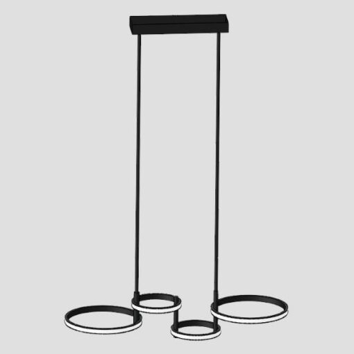 ΦΩΤΙΣΤΙΚΟ ΚΡΕΜΑΣΤΟ 4ΦΩΤΟ LED 41W  ΜΑΥΡΟ EUROLAMP 144-10031