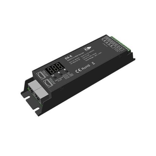 DMX512/RDM DECODER 4A*5CH 12-48VDC D5-E EUROLAMP – 145-71501
