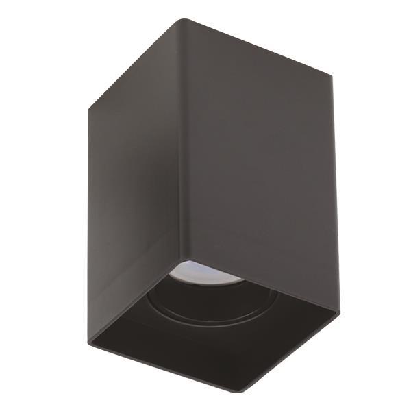 ΦΩΤΙΣΤΙΚΟ ΟΡΟΦΗΣ ΤΕΤΡΑΓΩΝΟ GU10 80x80x125 ΠΛΑΣΤΙΚΟ ΜΑΥΡΟ EUROLAMP 145-25026