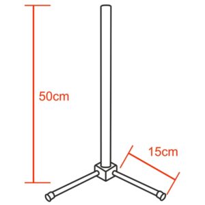 Μοντέρνο Minimal Επιτραπέζιο Μαύρο Φωτιστικό 50cm LED 8 Watt με Ασύρματο Χειριστήριο Αφής 2.4G RF & Dimmer CCT – Ψυχρό – Ημέρας – Θερμό GloboStar ALIEN Design GLOBO-50-10