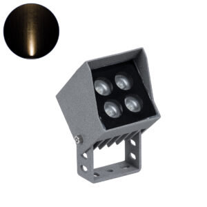 GloboStar® SPOT-JENA 90635 Σποτ Φωτισμου Wall Washer LED 8W 880lm 8° AC 220-240V Αδιάβροχο IP65 Μ8.5 x Π7.3 x Υ9.5cm Θερμό Λευκό 3000K – Γκρι Ανθρακί – 3 Years Warranty