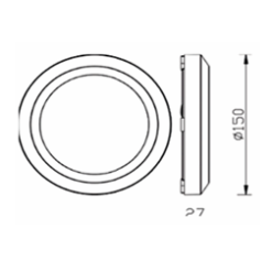 ΦΩΤΙΣΤΙΚΟ ΔΙΑΔΡΟΜΩΝ ΣΚΑΛΟΠΑΤΙΩΝ LED Φ150Χ27mm 5W 260lm IP65 ΠΛΑΣΤΙΚΟ ΛΕΥΚΟ SEASIDE UNIVERSE – 1-U005593