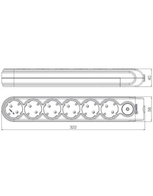 ΠΟΛΥΠΡΙΖΟ 6 ΘΕΣΕΩΝ ΜΕ ΠΑΙΔ.ΠΡΟΣΤΑΣΙΑ ΜΕ ΔΙΑΚΟΠΤΗ ΚΑΙ ΚΑΛΩΔΙΟ 2m 3X1,5 ΜΕ ΒΑΣΗ ΕΠΙΤΟΙΧΗ ΛΕΥΚΟ MAKEL – 2-MN6310034