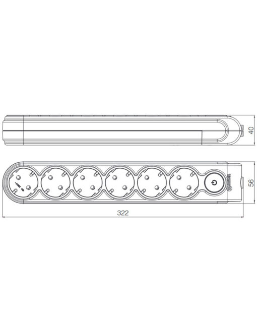 ΠΟΛΥΠΡΙΖΟ 6 ΘΕΣΕΩΝ ΜΕ ΠΑΙΔ.ΠΡΟΣΤΑΣΙΑ ΜΕ ΔΙΑΚΟΠΤΗ ΚΑΙ ΚΑΛΩΔΙΟ 2m 3X1,5 ΜΕ ΒΑΣΗ ΕΠΙΤΟΙΧΗ ΛΕΥΚΟ MAKEL – 2-MN6310034