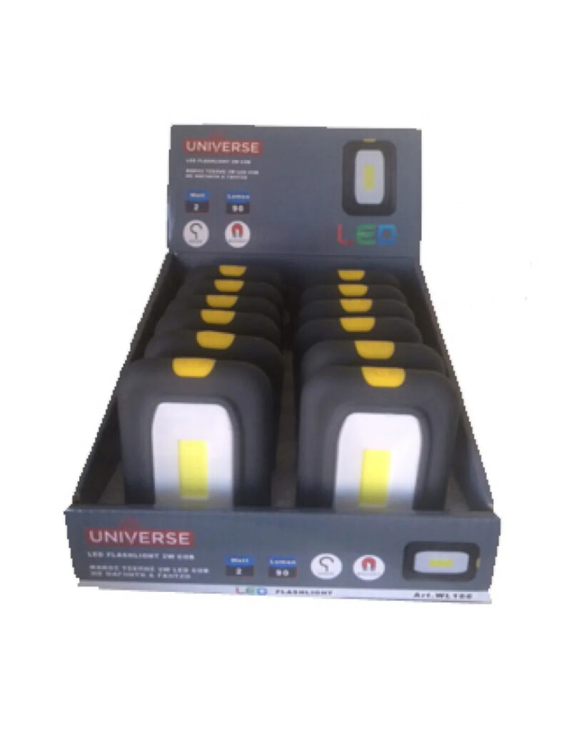 ΦΑΚΟΣ ΕΡΓΑΣΙΑΣ LED 2W 90lm ΜΕ ΜΑΓΝΗΤΗ & ΓΑΝΤΖΟ 86χ60χ16mm (ΔΕΧΕΤΑΙ ΜΠΑΤΑΡΙΕΣ 3xΑΑΑ) UNIVERSE 2-U004497