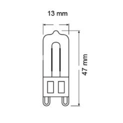 ΛΑΜΠΑ LED COB G9 GLASS 2W 3000K 220-240V 230lm UNIVERSE – 2-U005272
