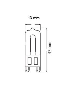ΛΑΜΠΑ LED COB G9 GLASS 2W 3000K 220-240V 230lm UNIVERSE – 2-U005272