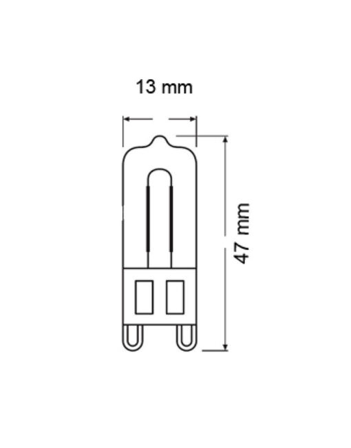 ΛΑΜΠΑ LED COB G9 GLASS 2W 3000K 220-240V 230lm UNIVERSE – 2-U005272