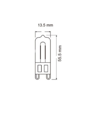ΛΑΜΠΑ LED COB G9 GLASS 3W 3000K 220-240V 300lm UNIVERSE – 2-U006453