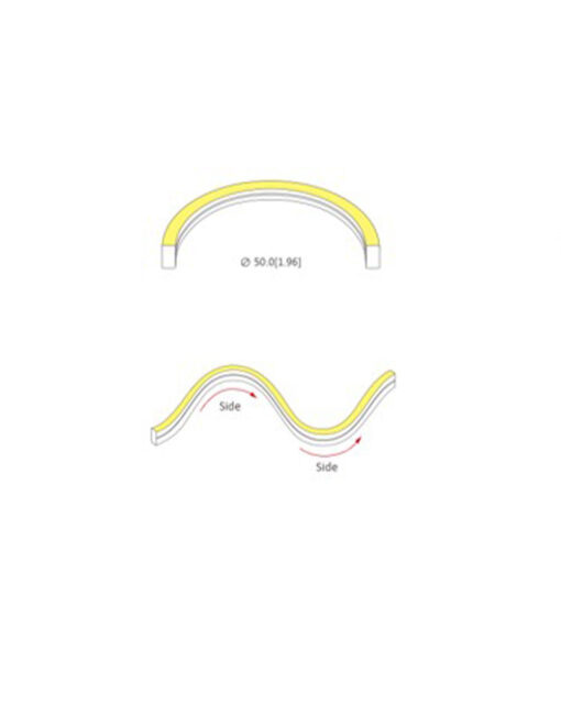 MINI NEON FLEX LED TAINIA 10W BLUE 24V 700lm 160° IP65 DIMMABLE 5M UNIVERSE – 2-U009713