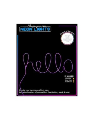 NEON FLUORESCENT LIGHT BLUE 3m ΜΕ ΤΡΟΦΟΔΟΤΙΚΟ ΜΠΑΤΑΡΙΑΣ (2ΧΑΑ not icl.) UNIVERSE – 2-U011099