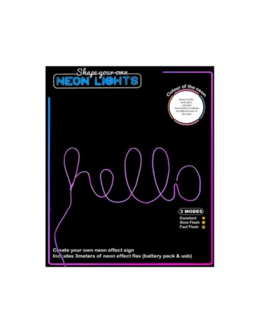 NEON FLUORESCENT LIGHT BLUE 3m ΜΕ ΤΡΟΦΟΔΟΤΙΚΟ ΜΠΑΤΑΡΙΑΣ (2ΧΑΑ not icl.) UNIVERSE – 2-U011099