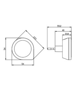 ΦΩΤΑΚΙ ΝΥΚΤΟΣ LED 0,2W 4000Κ 230V ME AIΣΘΗΤΗΡΑ ΦΩΤΟΣ ΣΤΡΟΓΓΥΛΟ UNIVERSE – 2-U011754