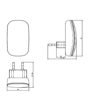 ΦΩΤΑΚΙ ΝΥΚΤΟΣ LED 0,25W 4000Κ 230V ME AIΣΘΗΤΗΡΑ ΦΩΤΟΣ ΚΑΘΕΤΟ UNIVERSE – 2-U011761